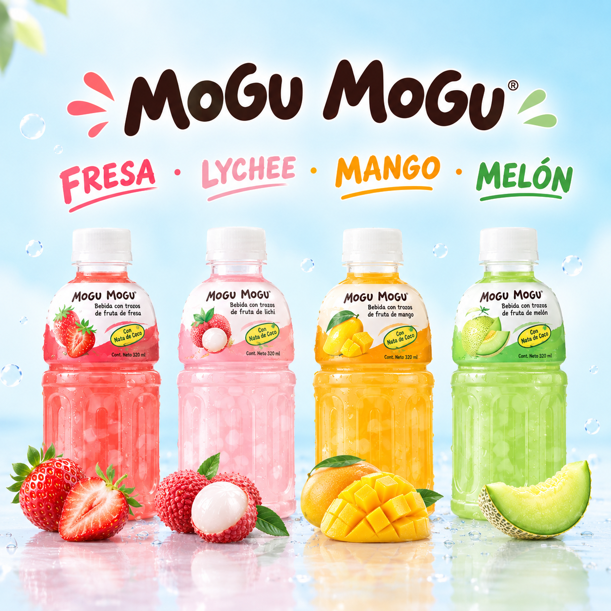 Mogumogu melón / mango / lychee / fresa (+1€)